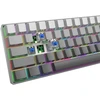 White Shark Mėlyna Klaviatūra žaidimams Baltas Shark Nunchaku pilka Mėlyna Switch RGB Hot-Swap