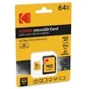Atminties kortelė Kodak Micro SDXC Micro SDXC MicroSD 64GB UHS-I U3 V30 A1 kortelė + adapteris