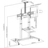 Sbox FS-3610 Baltas grindų itin didelis LED televizoriaus stovas 60-100" 100 kg Baltas