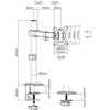 Monitorių laikiklis Sbox LCD-351/1-2 (17-32/9kg/100x100)