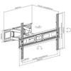 Laikiklis SBOX Wall Mount 37"-80",Tilting, juodos spalvos (PLB-3646-2)