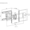 Laikiklis SBOX Wall Mount 43"-100", Tilting and Swivel, juodos spalvos (PLB-8148)
