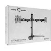 Laikiklis White Shark Baltas Shark Baltas Shark TUTANKHAMUN, Desktop Mount for 2 Monitors, Pilkas (GMS-3206)