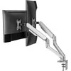 Laikiklis White Shark Baltas Shark Baltas Shark NEFERITES II, Desktop Mount for 2 Monitors, Sidabrinis (GMS-3208)