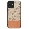 Dėklas MAN&amp;WOOD case for iPhone 12 mini pink flower juodas