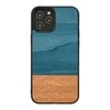 MAN&amp;WOOD dėklas skirtas Apple iPhone 12 Pro Max denim juodos spalvos