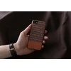 Dėklas MAN&amp;WOOD case for iPhone 7/8 browny check juodas
