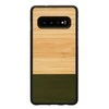 MAN&amp;WOOD SmartPhone dėklas Galaxy S10 bamboo skirtasest juodos spalvos