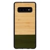 MAN&amp;WOOD SmartPhone dėklas Galaxy S10 Plus bamboo skirtasest juodos spalvos