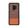 MAN&amp;WOOD išmaniojo telefono dėklas Galaxy S9 rudi languoti juodi