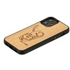 Dėklas MAN&amp;WOOD case for iPhone 12 mini cat with red fish