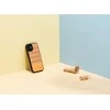 MAN&amp;WOOD dėklas skirtas Apple iPhone 12 mini herringbone arancia juodos spalvos