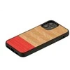 MAN&amp;WOOD dėklas skirtas Apple iPhone 12 mini herringbone azalea juodos spalvos