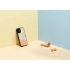 Dėklas MAN&amp;WOOD case for iPhone 12 mini pink flower juodas