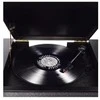 Muzikinis centras Medinis retro muzikos centras Denver MRD-51 su juodu patefonu