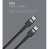 Orsen S53 Type C to Type C 3A 1m juodas