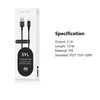 Orsen S9L USB A and Lightning 2.1A 1m juodas