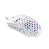 Itin lengva Žaidimų pelė eShark Naginata White, 60g, Pixart PMW3389 jutiklis, su RGB pašvietimu
