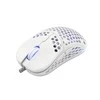 Itin lengva Žaidimų pelė eShark Naginata White, 60g, Pixart PMW3389 jutiklis, su RGB pašvietimu