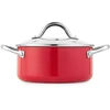 Russell Hobbs RH03821 Riviera 4-Piece Pan Set, Raudona