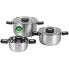 Salter BW14354 Stack-In Stainless Steel 3 Piece (16/22/24 cm) Stockpot Set