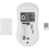 Sandberg 331-05 belaidė pelė, taupanti energiją, balta, kairė ir dešinė, USB-A adapteris