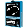 Sandberg USB>Lightning MFI 0,2m Balta