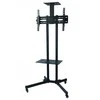 Laikiklis Sbox SBOX 32-55colių 81-140cm apkrova 50kg VESA 75x75 iki 600x400 pakreipimas -15 iki +15laipsniai papildoma lentyna įmontuojama ratais juodas - FS-401