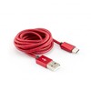 Sbox USB-TYPEC-15R USB->Type C M/M 1.5m Fruity Raudona