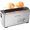 Skrudintuvas Gastroback Toaster PRO 4S 42398 Stainless Steel/ juodas, Nerūdijantis plienas, 1500 W, Lizdų skaičius 4, Galios lygių skaičius 9, Į komplektaciją įeina bandelių šildytuvas