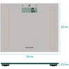 Salter 9113 GFEU12 Compact Glass Analyser Bathroom Scales, Pilkas
