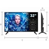 Televizorius Manta MATV002LHN32 32" LED HD TV with S2 Imtuvas, DVBT2, HEVC/265, USB, ARC, HDMI, CI+, Slim Design, B