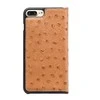 Dėklas Tellur Book case Ostrich Genuine Leather for iPhone 7 Plus ruda