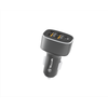Tellur automobilinis įkroviklis FCC9, 56W, 9A (2XQC 3.0 + PD20W) juodos spalvos