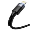Tellur Data cable USB į Lightning LED, Nylon Braided, 1.2m juodos spalvos