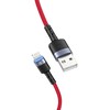 Tellur Data Cable USB to Lightning with LED Light 3A 1.2m Raudona