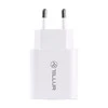 Tellur dviejų prievadų sieninis įkroviklis PDHC PD 20W + QC3,0 18W Baltas