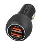 Tellur Automobilinis dvigubas USB įkroviklis su QC 3.0, 6 A, juodas