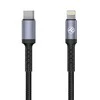 Tellur Lightning–C tipo kabelis 3A PD30W 2m nailono Juodas