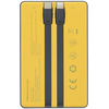 Tellur Geltonas 10 000 mAh power bankas su integruotais USB-C ir Lightning laidais