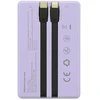 Tellur Power Bank 10000mAh, USB-C + Lightning cables built-in violetinė