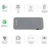 Tellur Pilkas 5000 mAh QC 3.0 powerbankas su 3in1 laidu