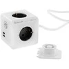 Tellur Power Cube Extended, Power strip 4 Outlets + 2xUSB jungtys, 1.5m cable baltas