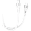 Tellur silikoninis USB-C–USB-C laidas PD 60 W, 1 m, baltas