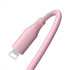Tellur Silikono USB į Lightning kabelis 3A 1m rožinis