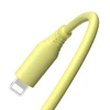 Tellur silikoninis USB į Lightning kabelis 3A 1m Geltona