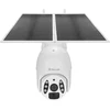Tellur Smart WiFi Solar Camera, P&amp;T, 3MP, 2K UltraHD, PIR, 20W solar panel, baltas