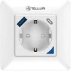 „Tellur“ išmanusis WiFi sieninis kištukas 3600 W 16 A, PD20 W, USB 18 W, energijos rodmuo, baltas