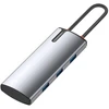 Tellur USB-C hub, 1xPD 3.0 100W, 1xHDMI 4K, 3xUSB 3.0, aluminum, Pilkas
