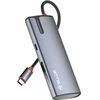 Tellur USB-C hub, 1xPD 3.0 100W, 1xHDMI 4K, 3xUSB 3.0, aluminum, Pilkas